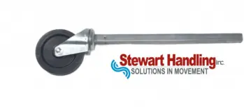 NestaFlex 5" x 1 1/2" Black Caster, No Brake. Stem 15 7/8" x 1" Part #6430-001